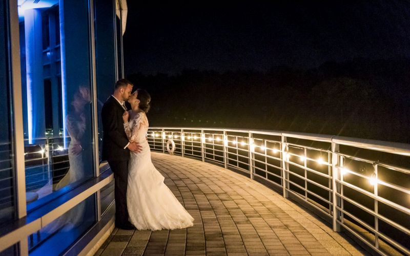 Nightime Lakeside Kiss